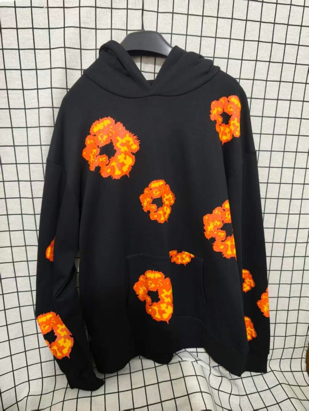 Denim Tears x Offset Black Orange Yellow Wreath Hoodie, Brand New, Streetwear